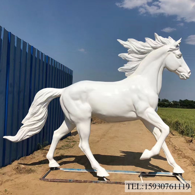 不銹鋼動物雕塑馬