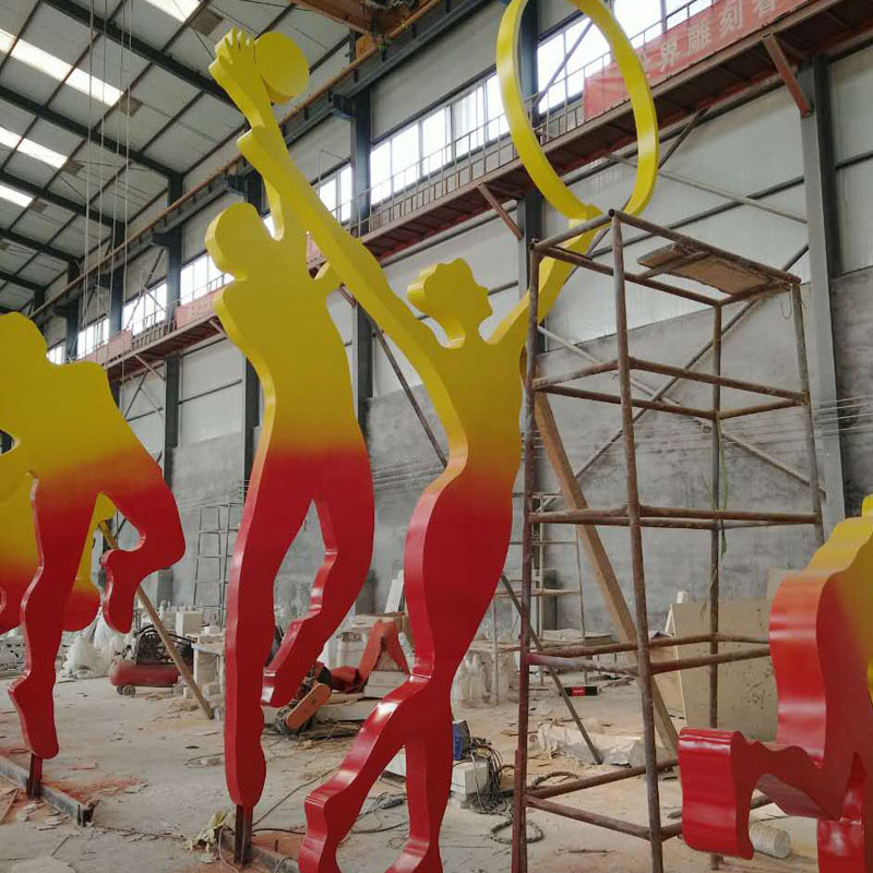 奧運會-不銹鋼運動人物雕塑加工安裝高3米