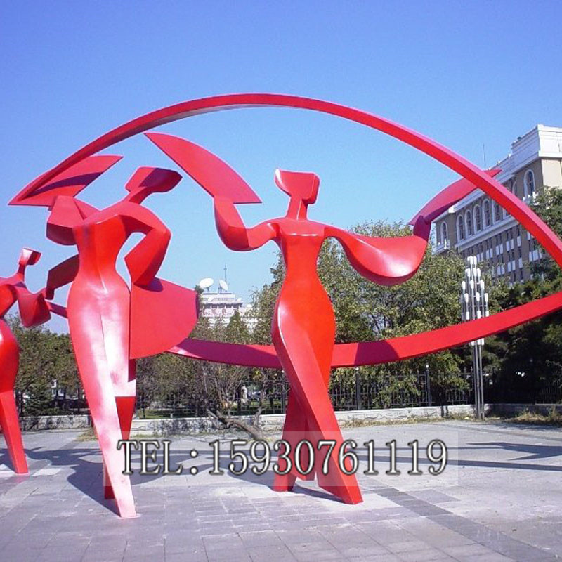 不銹鋼雕塑剪紙人物玻璃鋼老北京民俗人物雕塑景觀擺件城市景觀