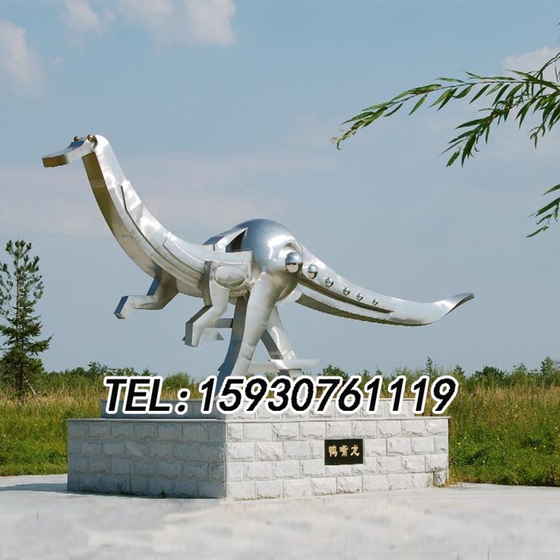 抽象動物恐龍廣場雕塑不銹鋼裝飾品軟裝工程現代工藝品雕塑