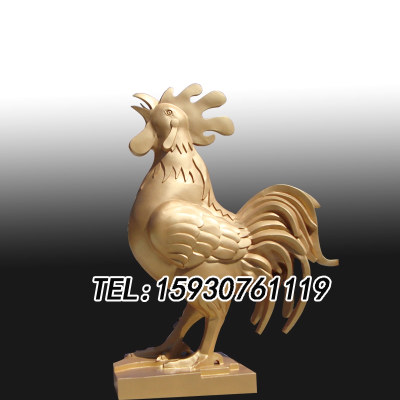 不銹鋼仿真動物公雞雕塑鐵藝十二生肖雕塑